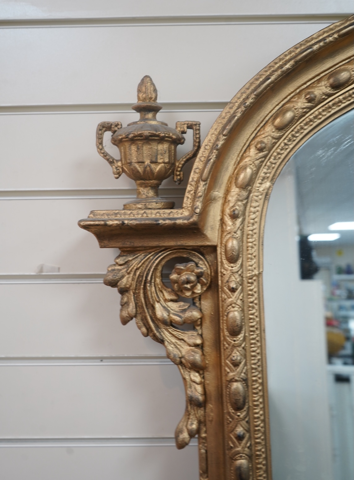 A Victorian giltwood and composition overmantel mirror